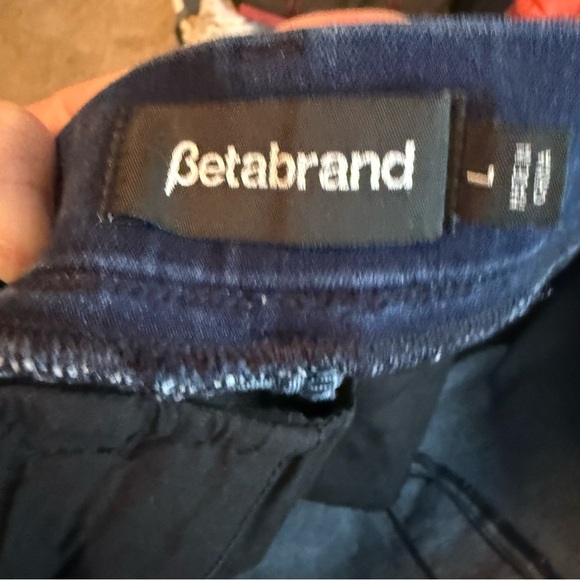 Betabrand Womens Pull On Flair Bootcut Denim Jeans Size Large Stretch Comfy - Picture 9 of 9